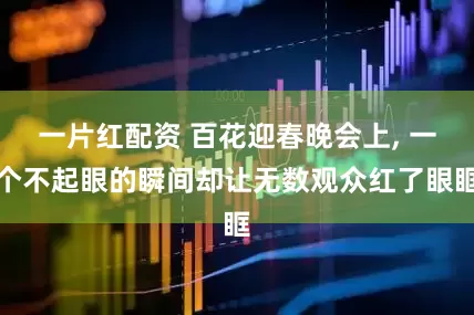 一片红配资 百花迎春晚会上, 一个不起眼的瞬间却让无数观众红了眼眶